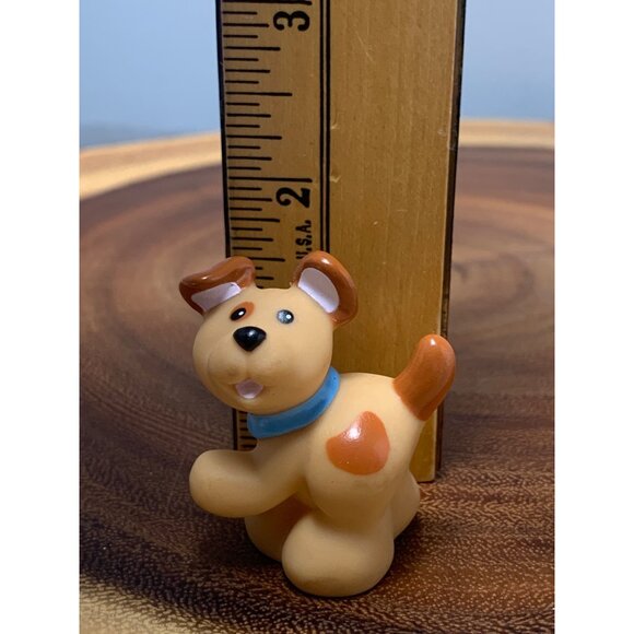 Vintage 1995 Fisher-Price Loving Family Dog Figurine Tan Brown Plastic Dollhouse - Picture 6 of 7